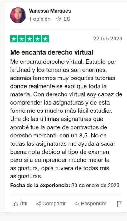 Opinión de un alumno de Derecho Virtual (1 de 9)