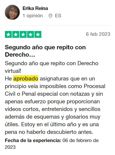 Opinión de un alumno de Derecho Virtual (4 de 9)