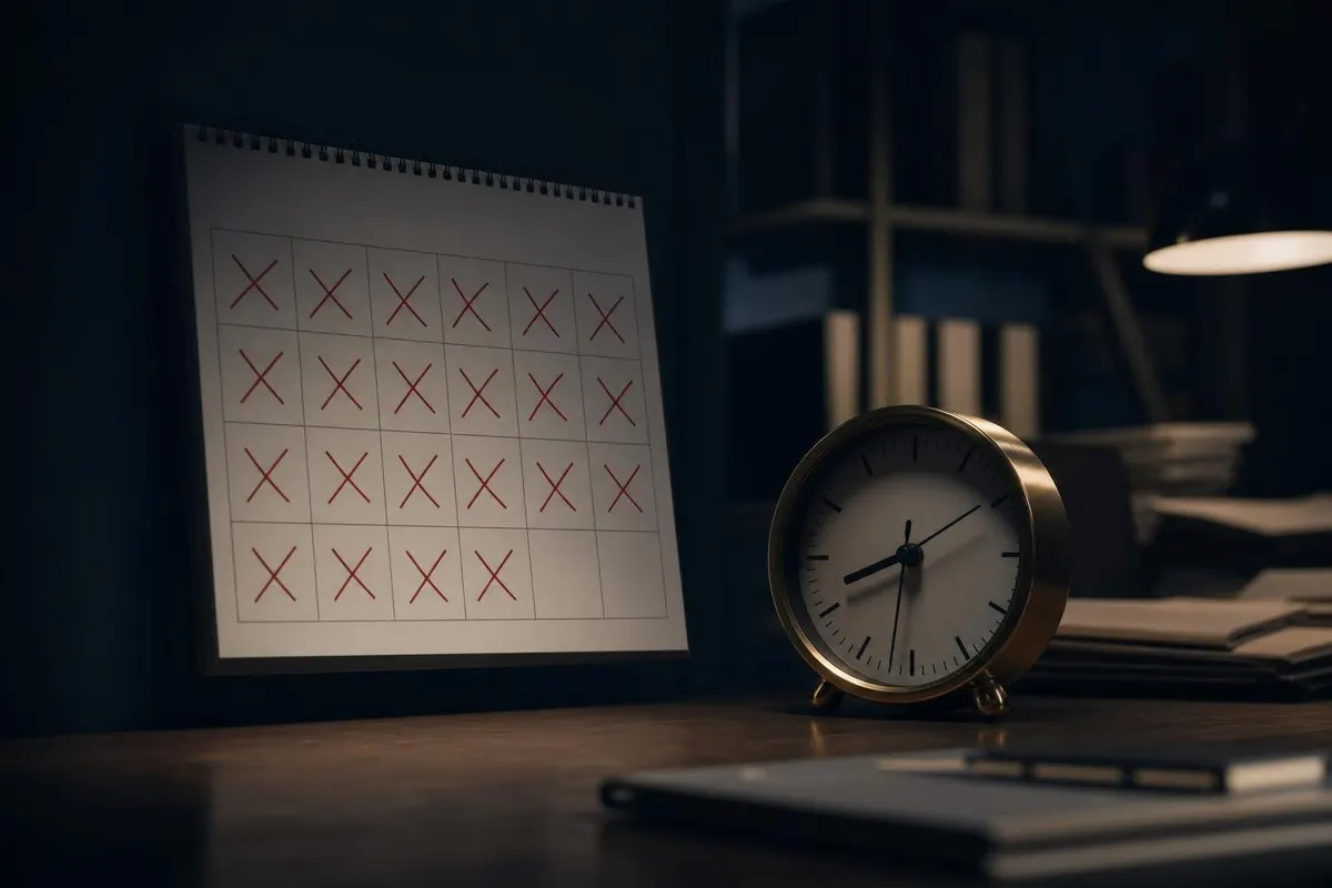 Calendario y reloj que representan los plazos de prescripción de las multas