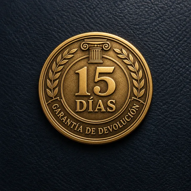 Sello dorado: 15 días, garantía de devolución.