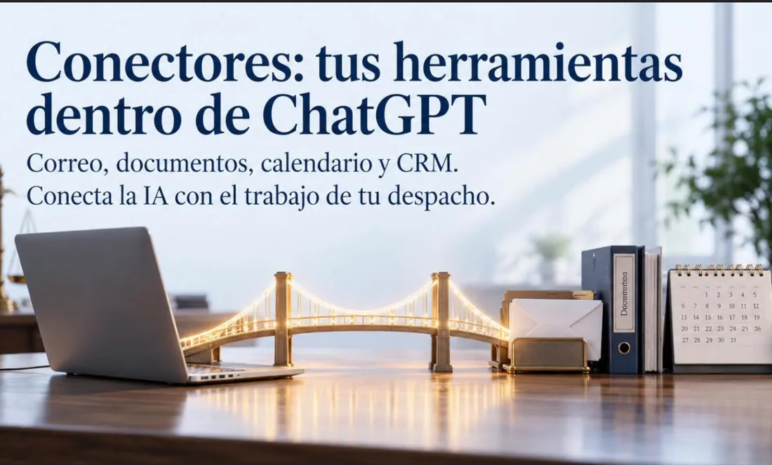Diapositiva de la lección 15: Conectores, tus herramientas dentro de ChatGPT
