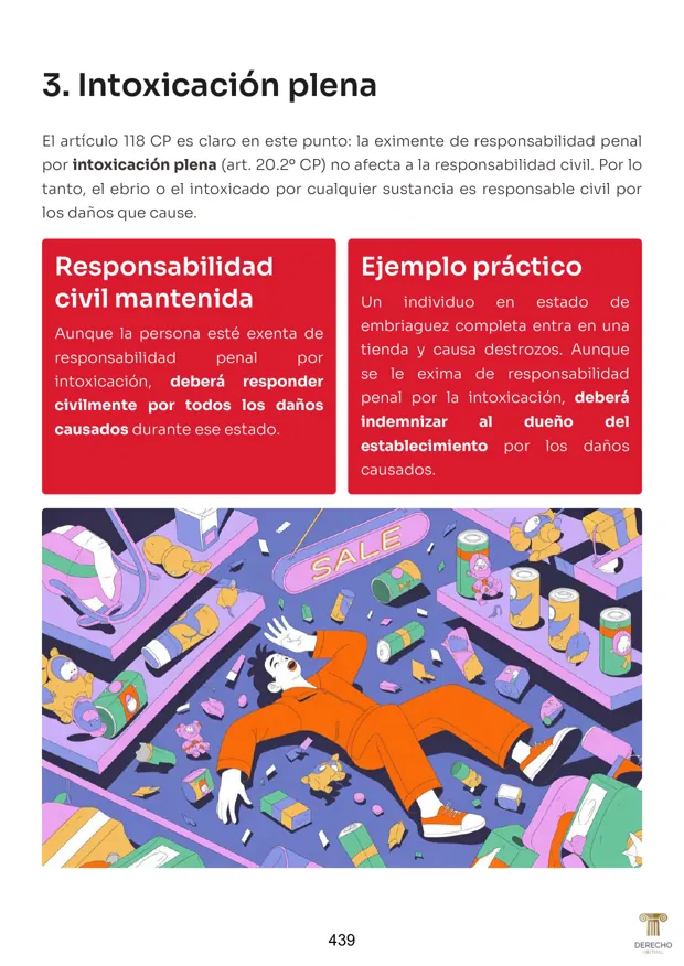 Página real del Manual de Derecho Penal General: ejemplo práctico con dibujo