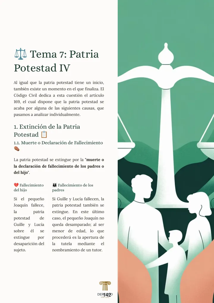 Página real del manual de Derecho Civil V: Patria potestad IV