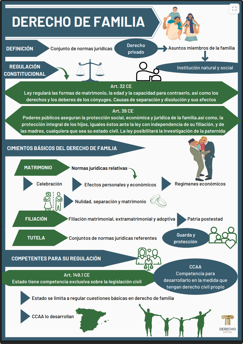 Derecho de Familia: infografía auténtica