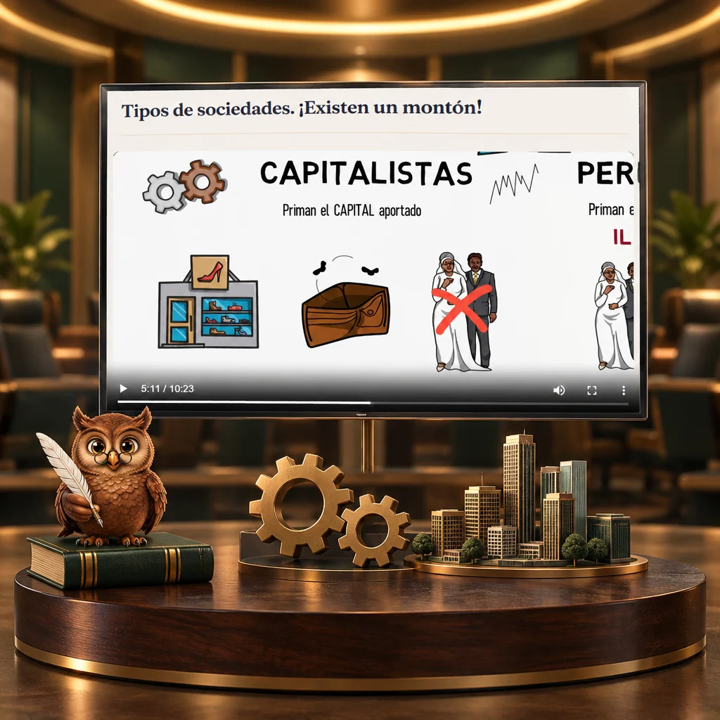 Escena ilustrativa con una muestra de Tipos de sociedades