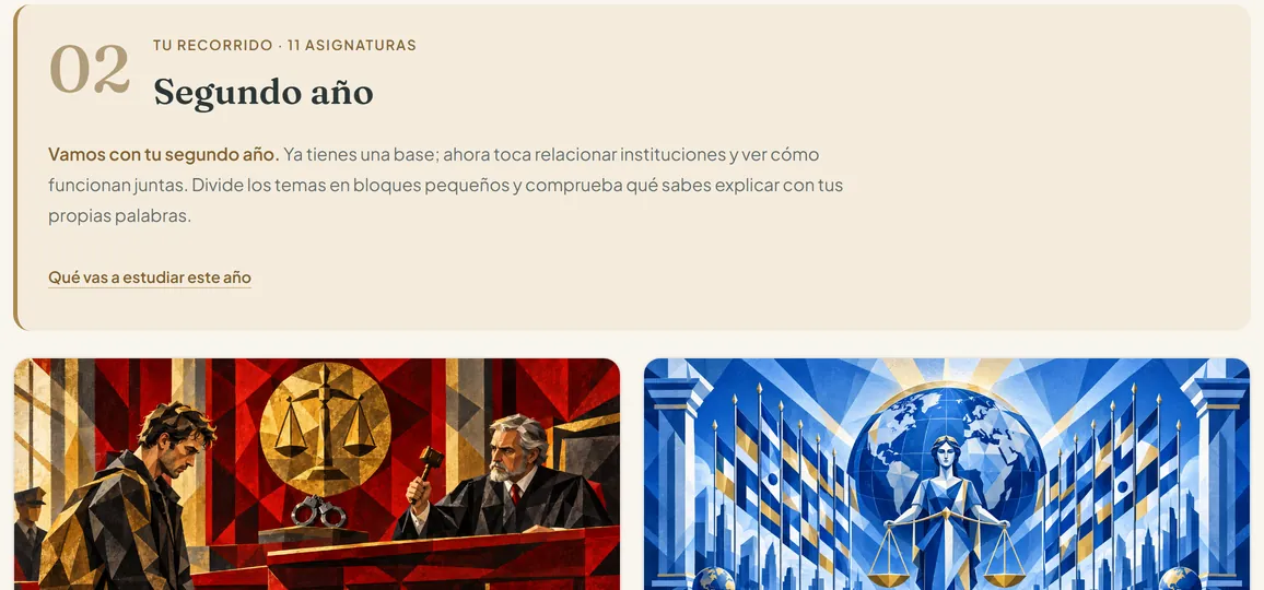 Segundo curso en tu pack de la Academia de Derecho Virtual
