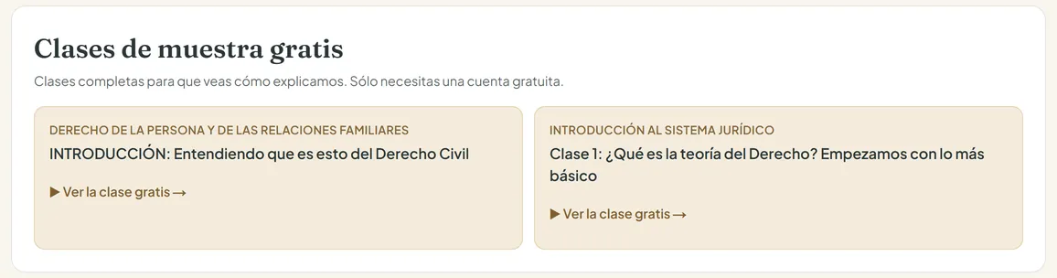 Clases de muestra gratis del pack Complutense de la Academia de Derecho Virtual