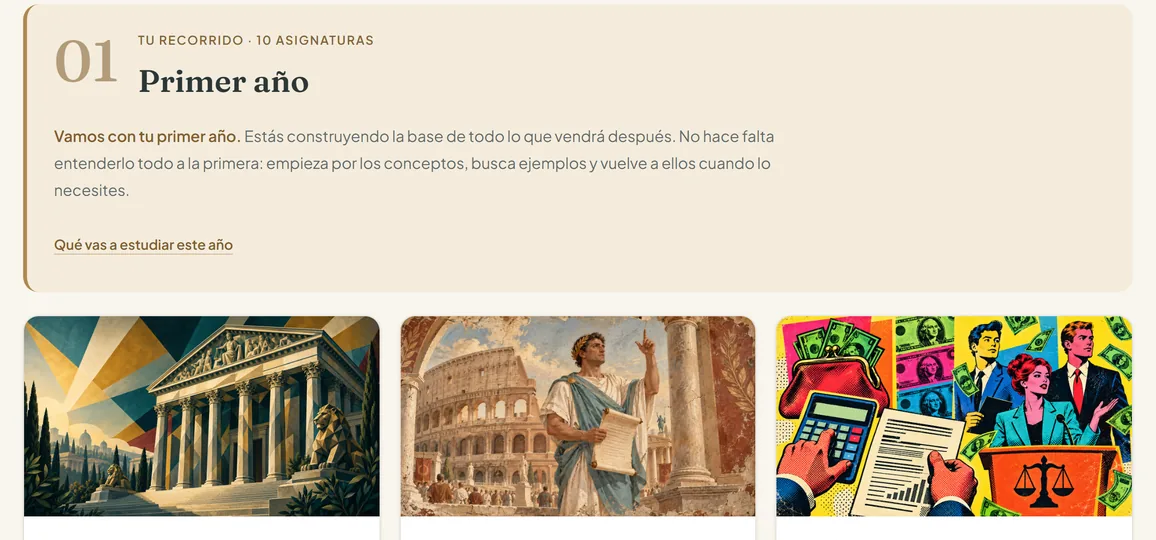 Primer curso en tu pack de la Academia de Derecho Virtual