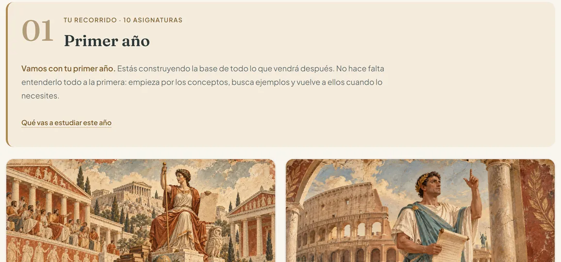 Asignaturas de primer curso en el pack de la Universitat de Barcelona de la Academia de Derecho Virtual