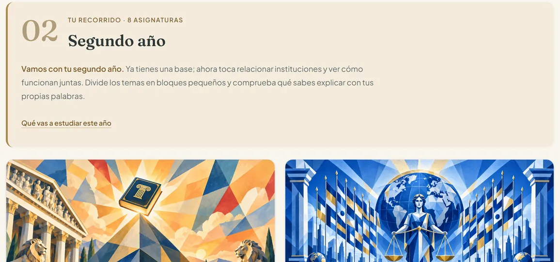 Segundo curso en tu pack de la Academia de Derecho Virtual