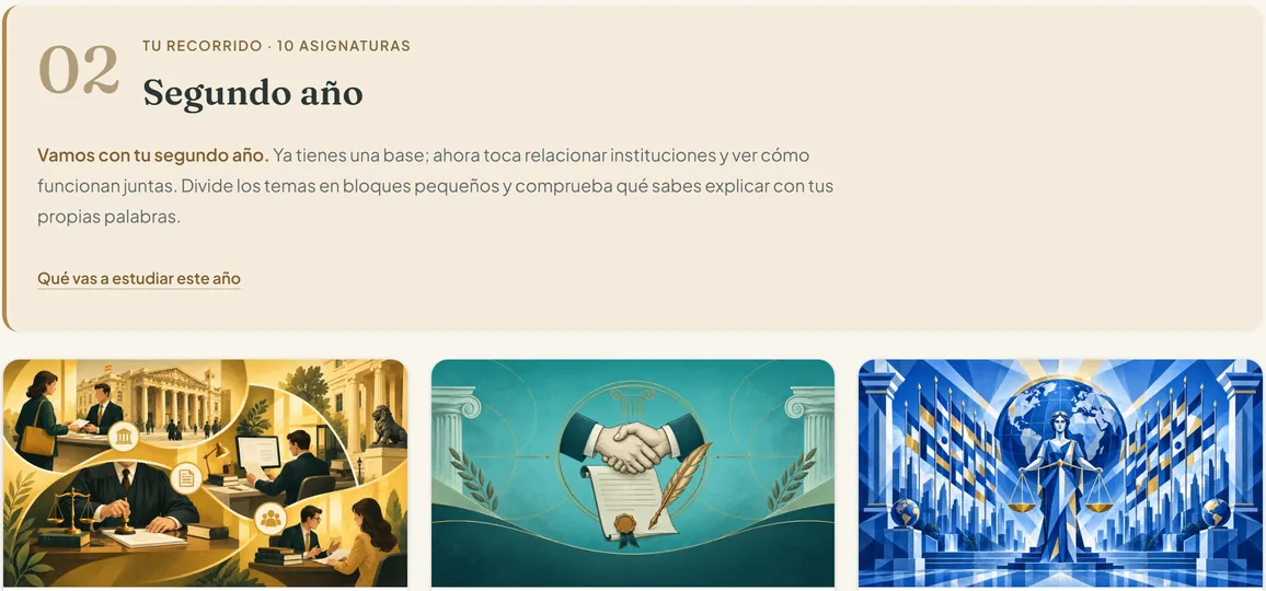 Segundo curso en tu pack de la Academia de Derecho Virtual