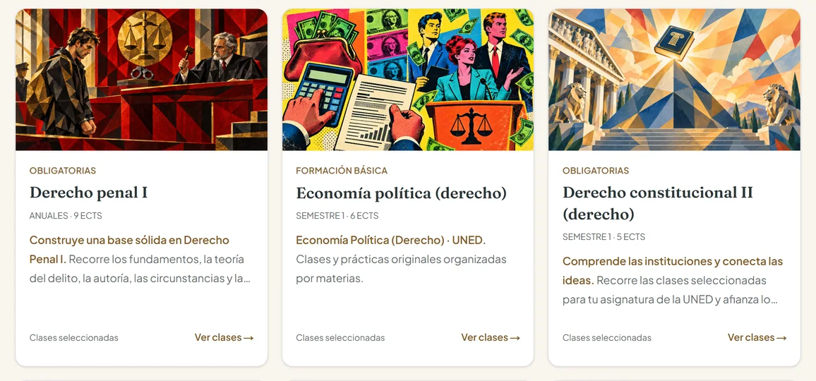 Segundo curso en tu pack de la Academia de Derecho Virtual