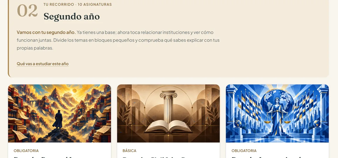 Segundo curso en tu pack de la Academia de Derecho Virtual
