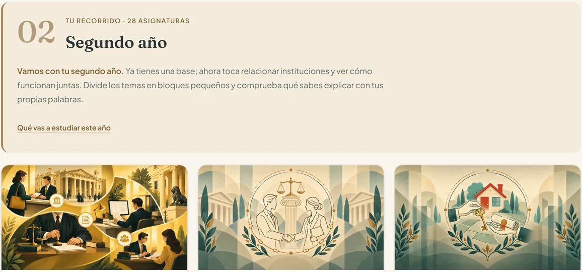 Segundo curso en tu pack de la Academia de Derecho Virtual